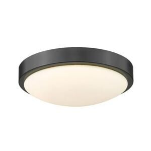 Golden Lighting Gabi Flush Mount - Opal Glass, Matte Black